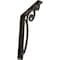 Ekena Millwork Avery Wrought Iron Bracket, (Single center brace), Antiqued Brass 1 1/2"W x 7 1/2"D x 10"H BKTM01X07X10SAVABS - alternate 1